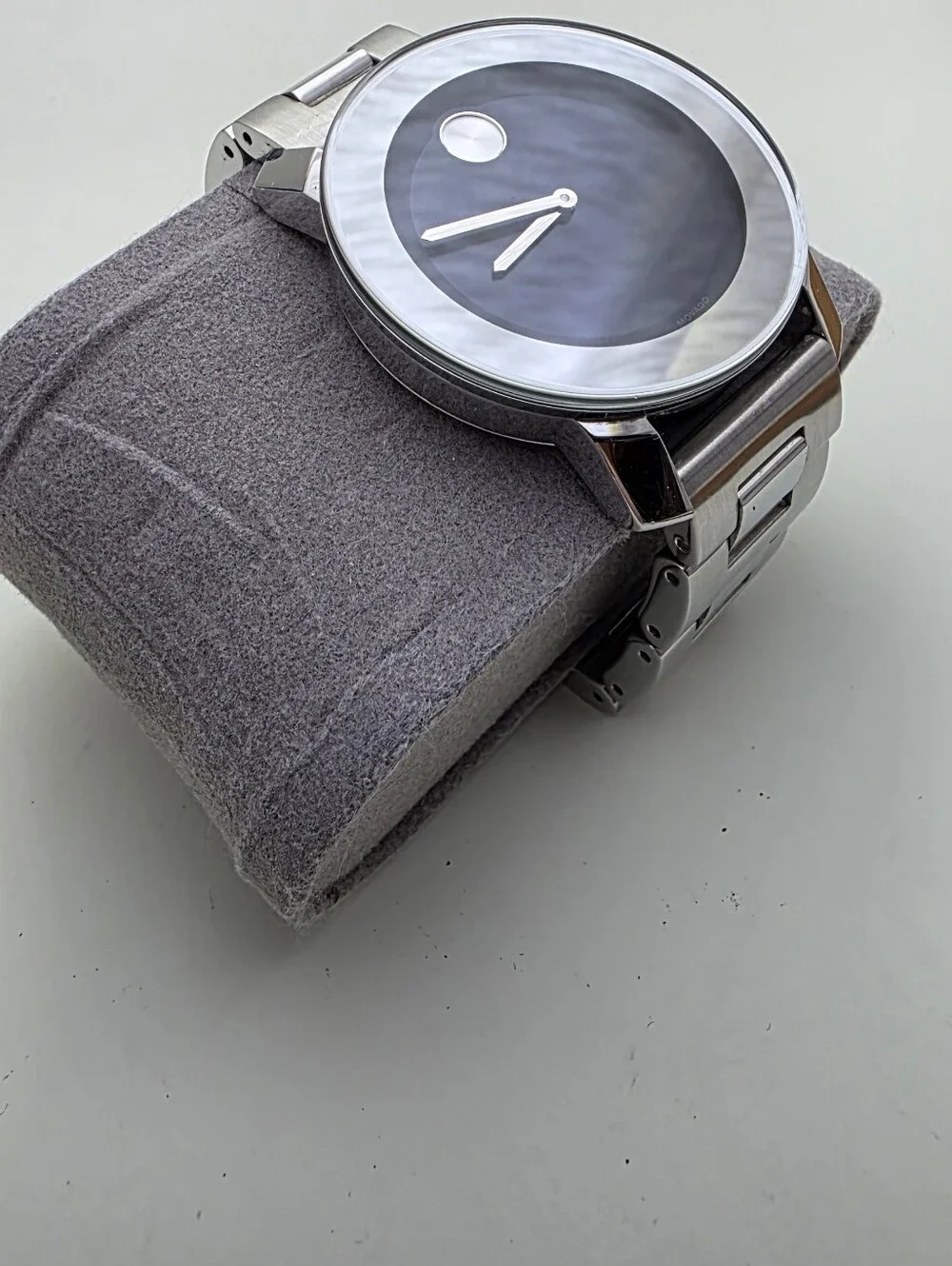 Movado Men's Stainless Steel Black Dial Museum Watch 36mm